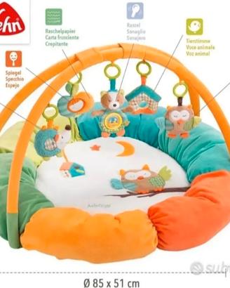 palestrina morbida peluche neonato fehn gufo