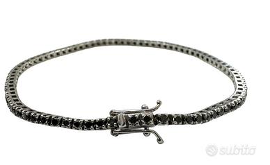 Tennis oro bianco e diamanti neri