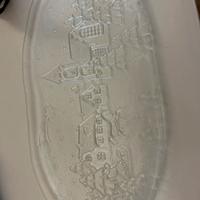 Vassoio vetro natalizio