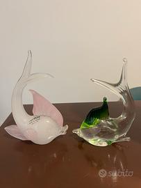 Statue in vetro di murano firmato fornace Formia