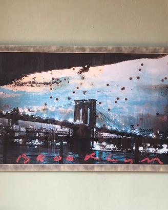 Quadro grande moderno "Ponte di Brooklyn" - 105x55