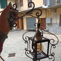 Lampada x esterni in ferro battuto