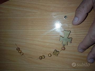 croce e coralli in legno lunga 12cm