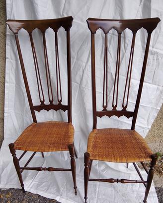 coppia sedie chiavarine Gio Ponti