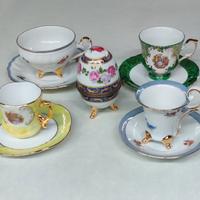 Lotto 4 tazzine vintage da collezione in Limoges