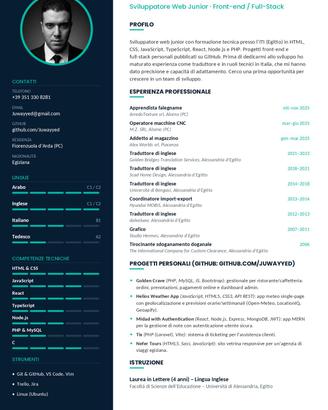 Junior Front-End / Full-Stack Sviluppatore Web
