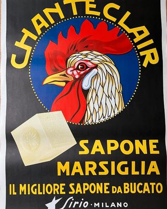 Poster vintage CHANTECLAIR SAPONE DI MARSIGLIA