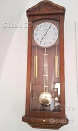 Orologio a pendolo legno movimento al quarzo noce