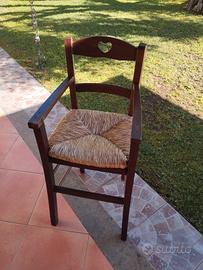 seggiolone rustico legno