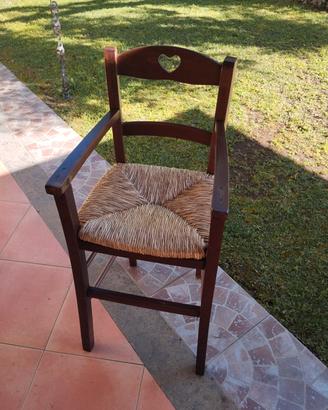 seggiolone rustico legno