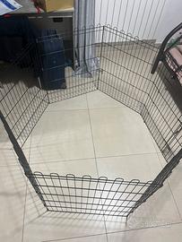 Recinto per cani/animali – 7 moduli – COME NUOVO