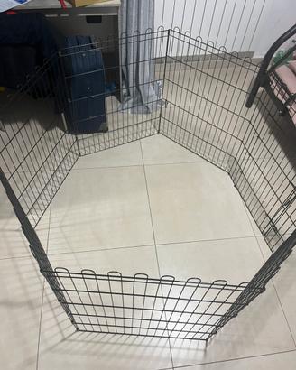 Recinto per cani/animali – 7 moduli – COME NUOVO