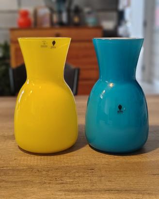 Coppia Vasi Venini Opalino 19cm