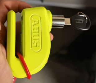 Blocca disco Abus sonoro + corda per manubrio