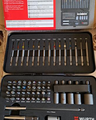 cofanetto wurth set punte 59 pezzi da 1/4"