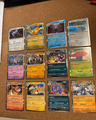 Lotto 12 Carte Pokemon Holo Rare Set Mew 151 Exc
