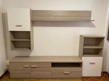 Parete libreria soggiorno attrezzata, porta tv