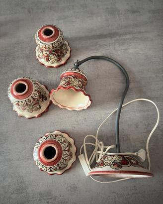 Lampadario e Lampada Ceramica Vietri