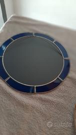specchio rotondo   con cornicebin tiffany 