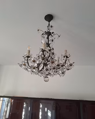 lampadario di cristallo anno 60