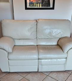 Divano in pelle 2 posti reclinabile