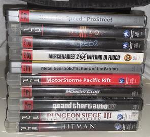 Lotto 10 Giochi ps3 Originali gta mgs4 midnight cl