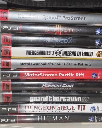 Lotto 10 Giochi ps3 Originali gta mgs4 midnight cl