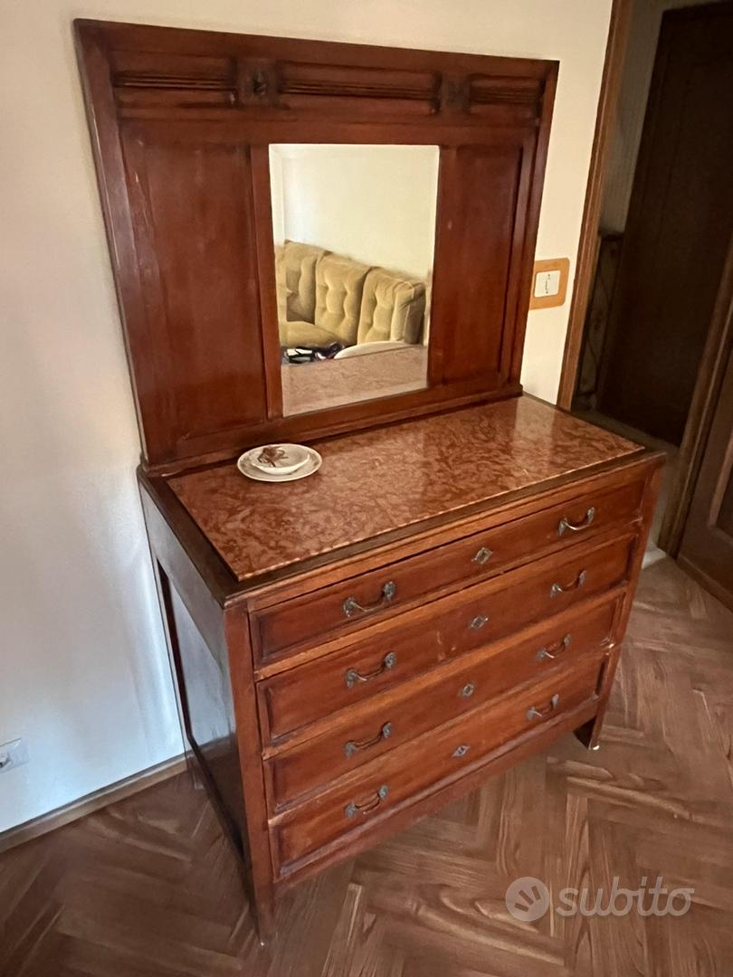 Cassettiera con specchio e marmo Vintage - Arredamento e Casalinghi In  vendita a Cuneo