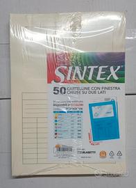 Cartelline c/finestra A4 Sintex 50pz