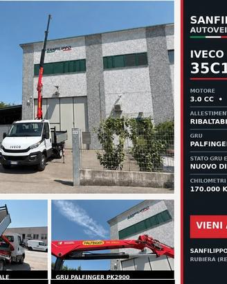 Iveco Daily 35C15 Ribaltabile Trilat + Gru Palfing