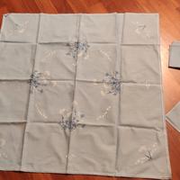 Tovaglia quadrata cm80 con tovaglioli vintage