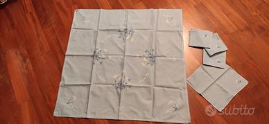 Tovaglia quadrata cm80 con tovaglioli vintage