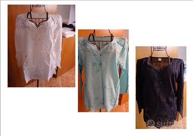 TRIS di Camicia-mini abito  stile Indiano