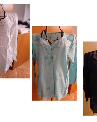 TRIS di Camicia-mini abito  stile Indiano