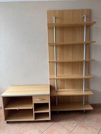 Libreria con mobile basso