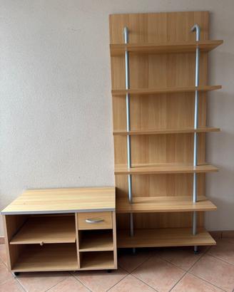 Libreria con mobile basso