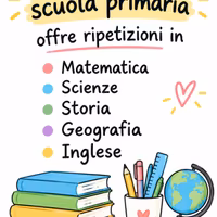 Insegnante scuola primaria si offre per i compiti