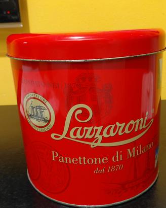 scatola di latta Panettone di Milano Lazzaroni 