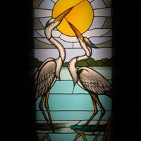 Vetrata artistica porta finestra muro divisorio