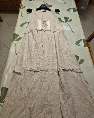 Vestito lungo a righe