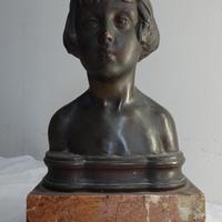 Statuetta Bronzo Ida Zocchi ritratto di bambina