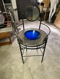 Mobile lavabo vintage in ferro battuto