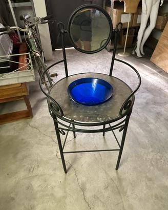 Mobile lavabo vintage in ferro battuto