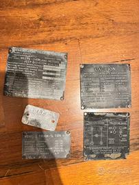 Targhette jeep willys DOD