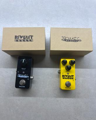 Coppia Mini pedal Nux chorus e reverb