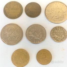 8 monete francesi 