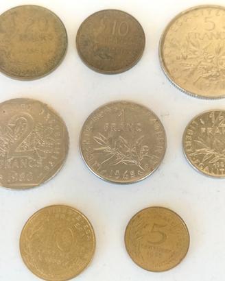 8 monete francesi 