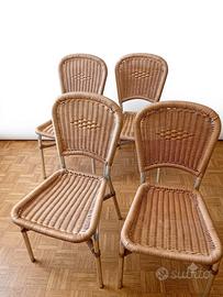 4 sedie da giardino vintage 