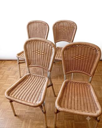 4 sedie da giardino vintage 