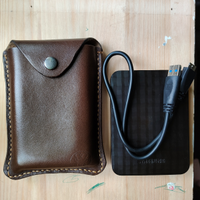 Custodia pelle cover per hard disk esterno e cavo